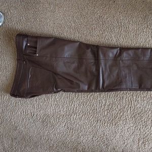 Brand new without tags brown leather pants 36/32